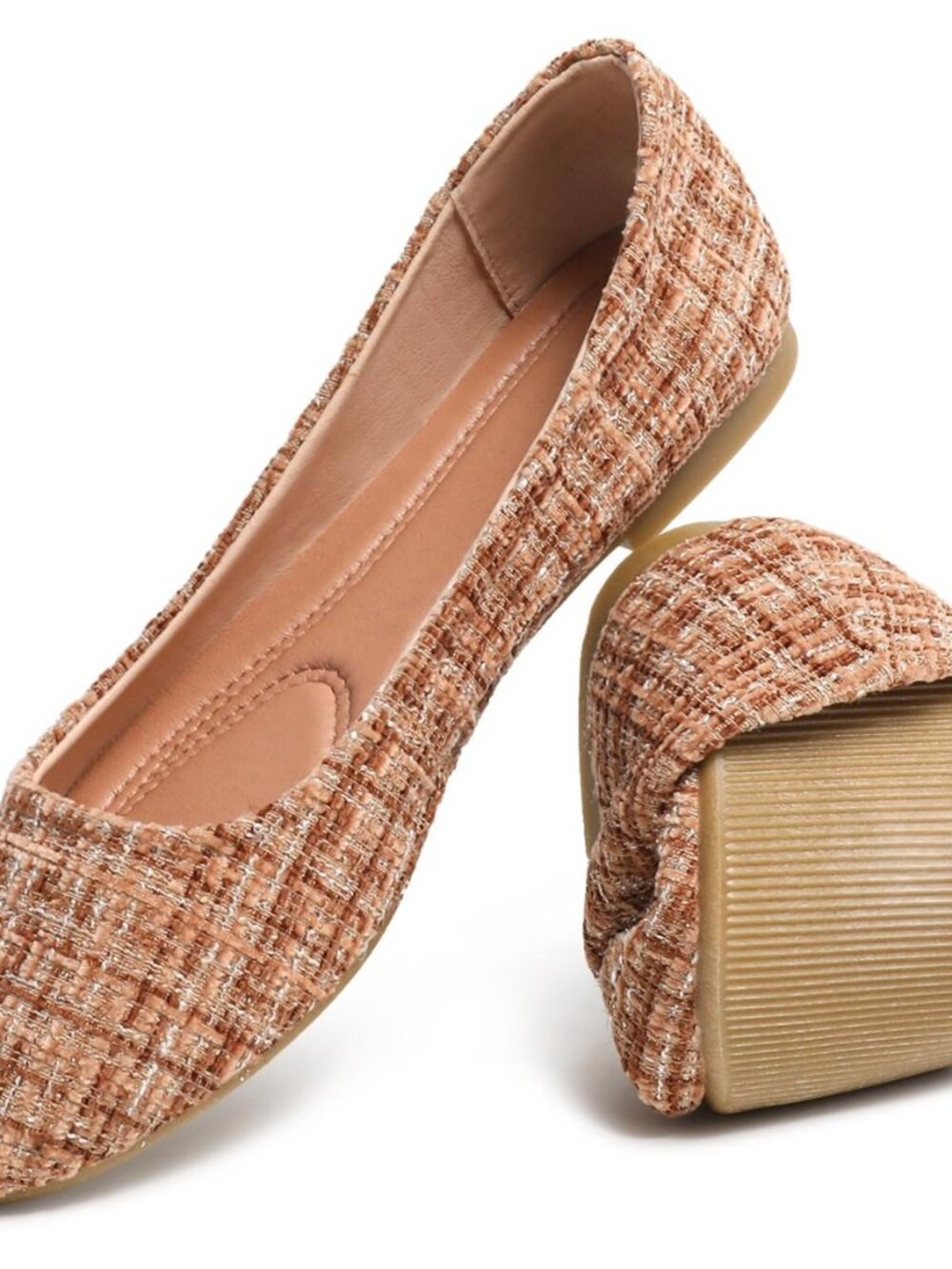 Women’s Round Toe Flats Shoes Ballet Flats Dressy Comfortable White Green Flats